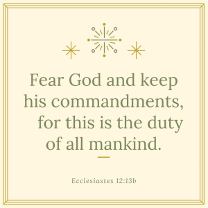 Ecclesiastes 12:13b